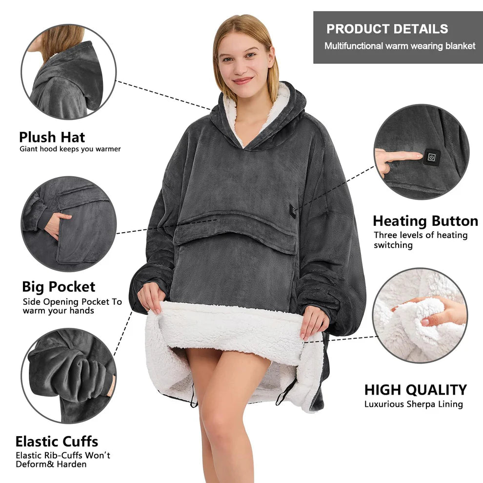 VibeOn™ Heated Hoodie Blanket