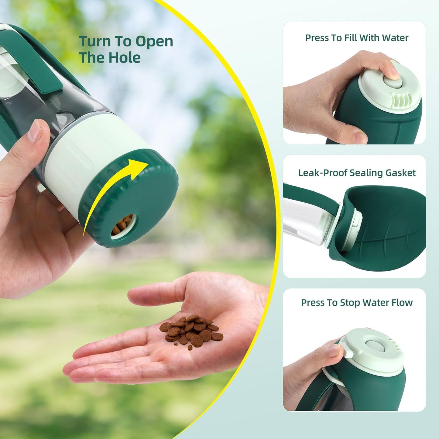 2 in 1 Dog Water and Snack Dispenser