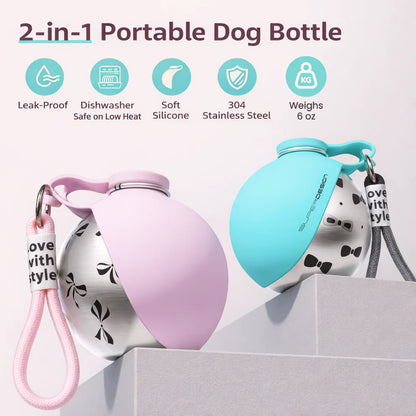 Portable Dog Bowl and Bottle