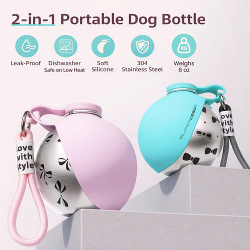 Portable Dog Bowl and Bottle