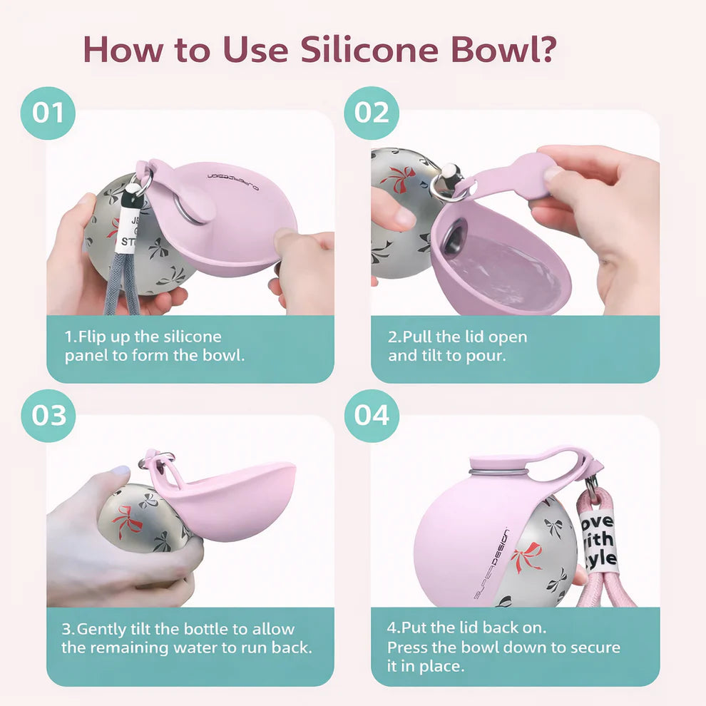 Portable Dog Bowl and Bottle